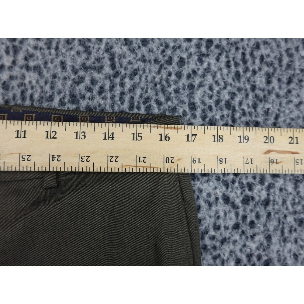Lauren Ralph Lauren Dress Pants Mens 32W x 32L Olive Green Flat Front Stretch